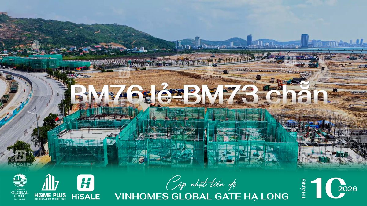 Tiến độ tháng 10/2026: dãy BM76 – BM73